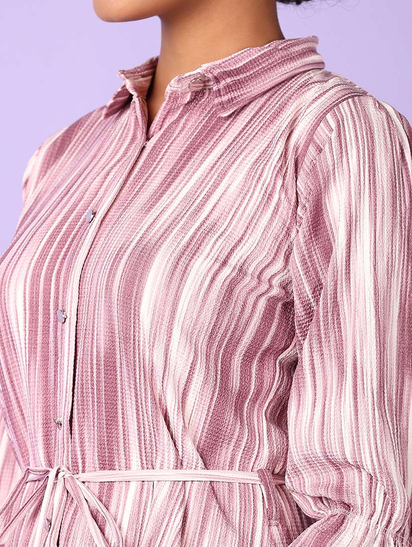 women printed cotton a-line shirt dress - 21493483 -  Standard Image - 5