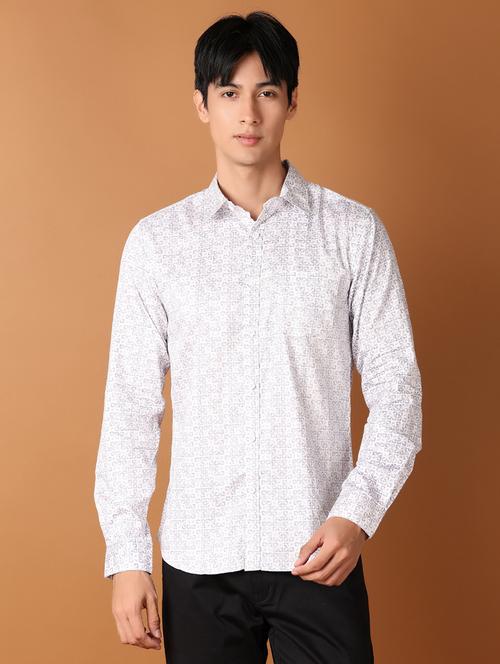 men printed long sleeve casual shirt - 21493489 - Standard Image - 0