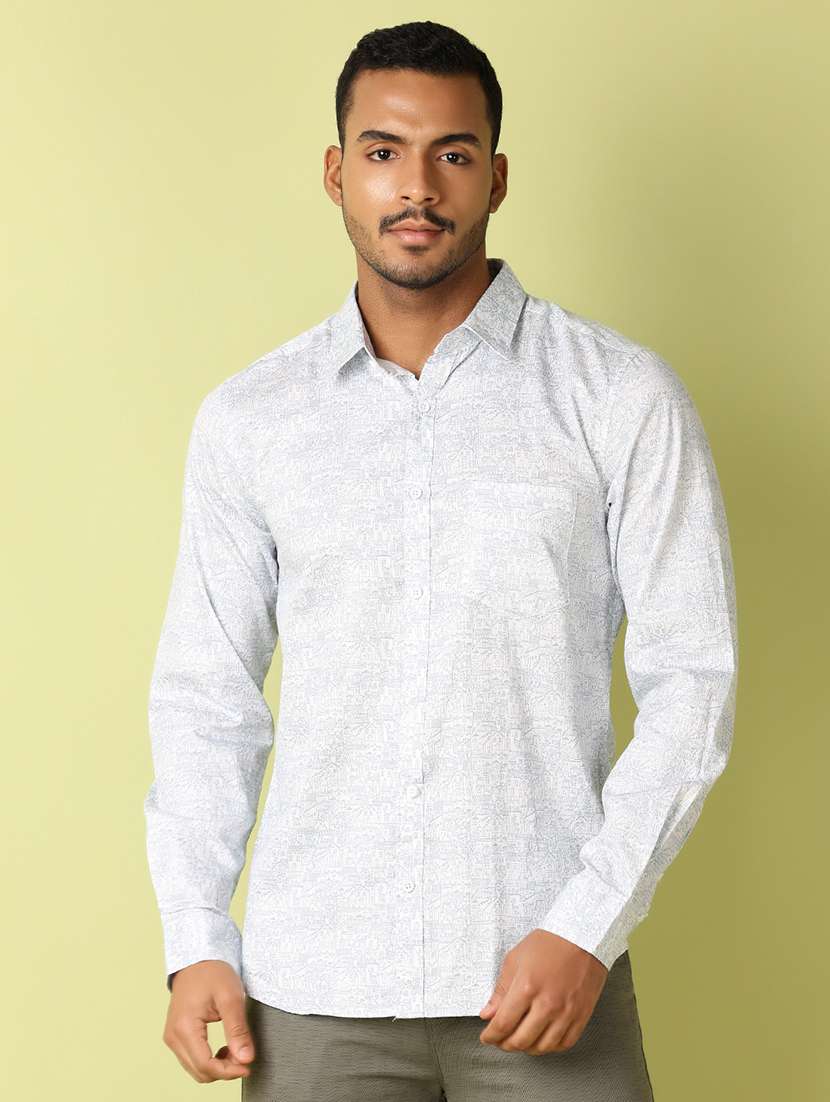 men printed long sleeve casual shirt - 21493490 - Zoom Image - 0