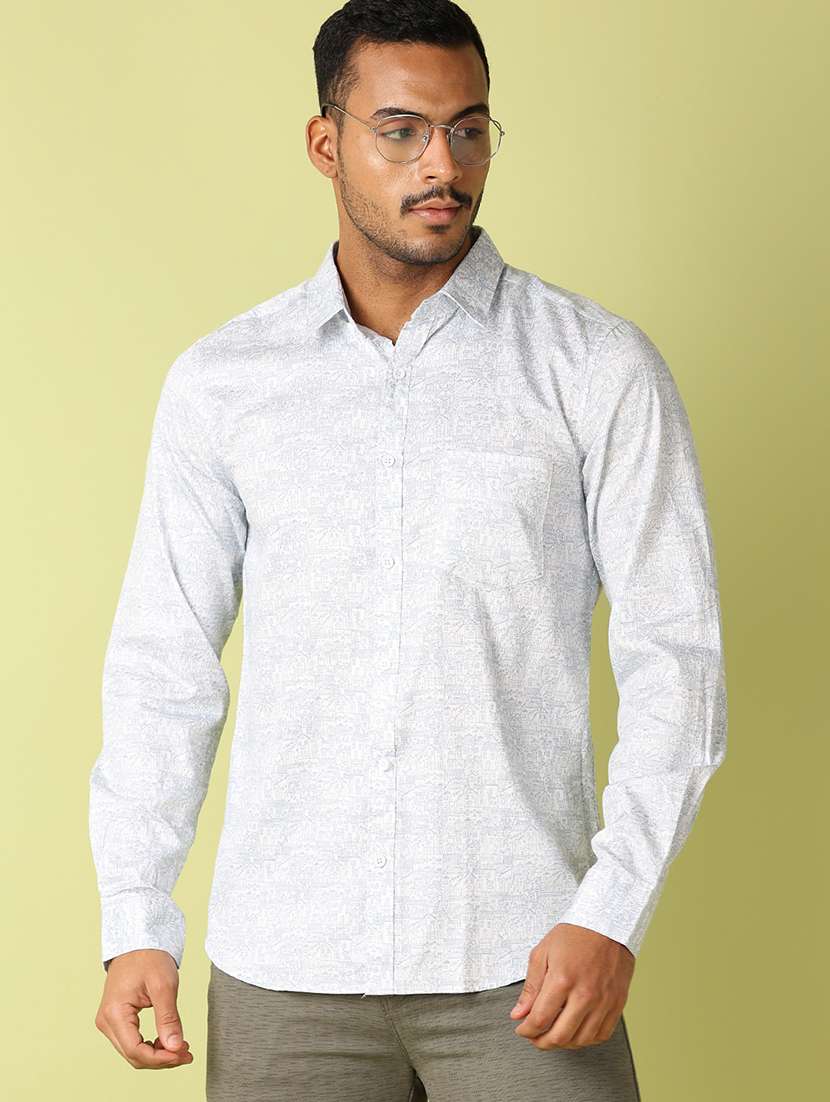 men printed long sleeve casual shirt - 21493490 - Standard Image - 3