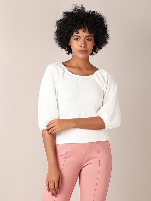 women solid round neck regular top - 21493523 - Standard Image - 0