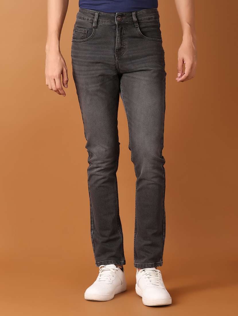 men solid slim fit jeans - 21493553 -  Standard Image - 3