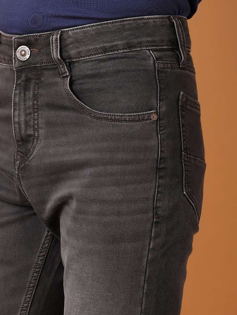 men solid slim fit jeans - 21493553 -  Standard Image - 5