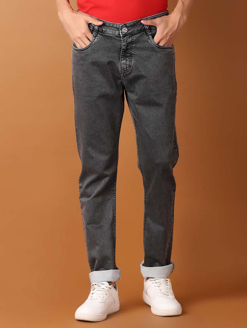 men solid slim fit jeans
