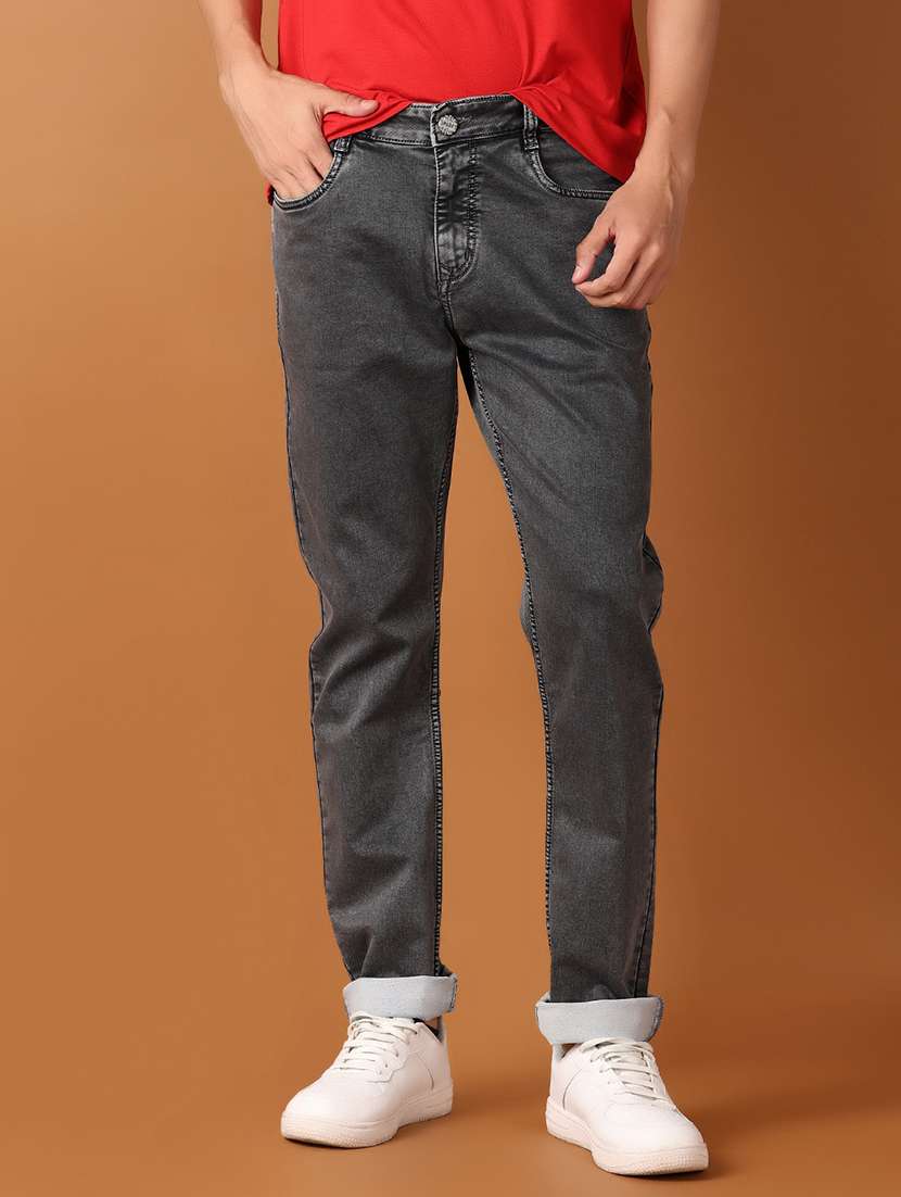 men solid slim fit jeans - 21493556 -  Standard Image - 3