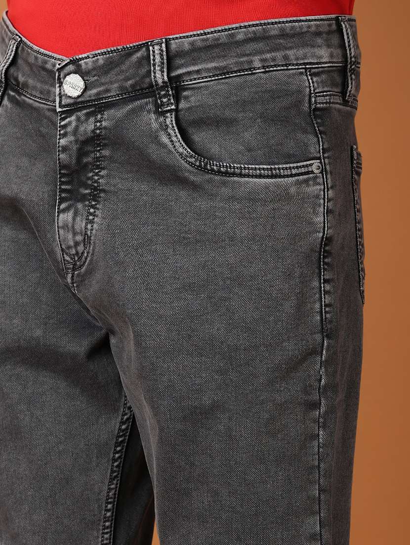 men solid slim fit jeans - 21493556 -  Standard Image - 5