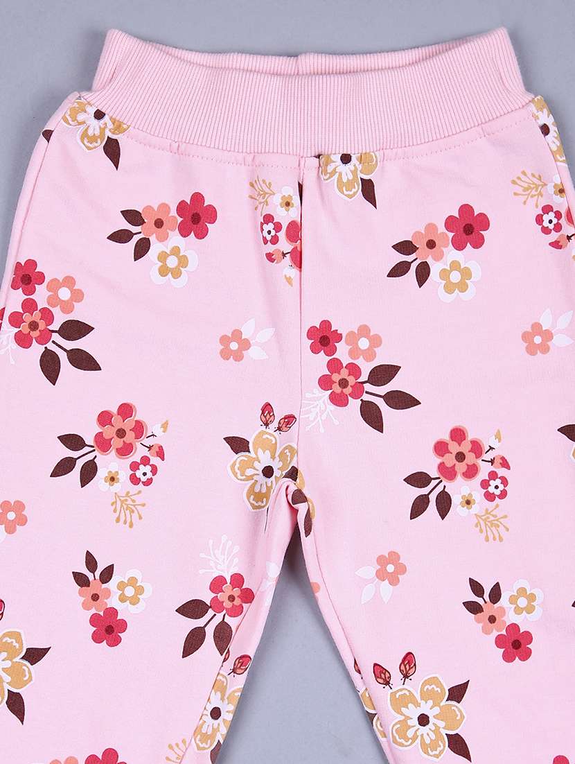 girls floral printed sweatshirt & joggers full length set - 21493640 -  Standard Image - 3
