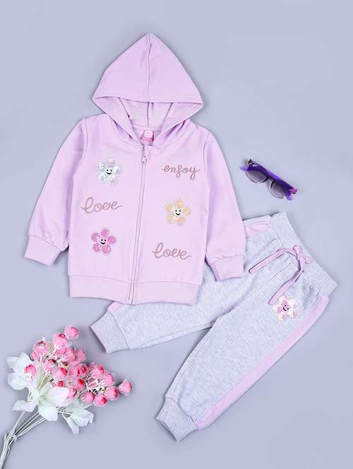 girls sweatshirts & joggers full length sets - 21493641 -  Standard Image - 0