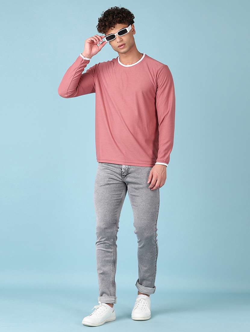 men long sleeves plain t-shirt - 21493650 -  Standard Image - 3