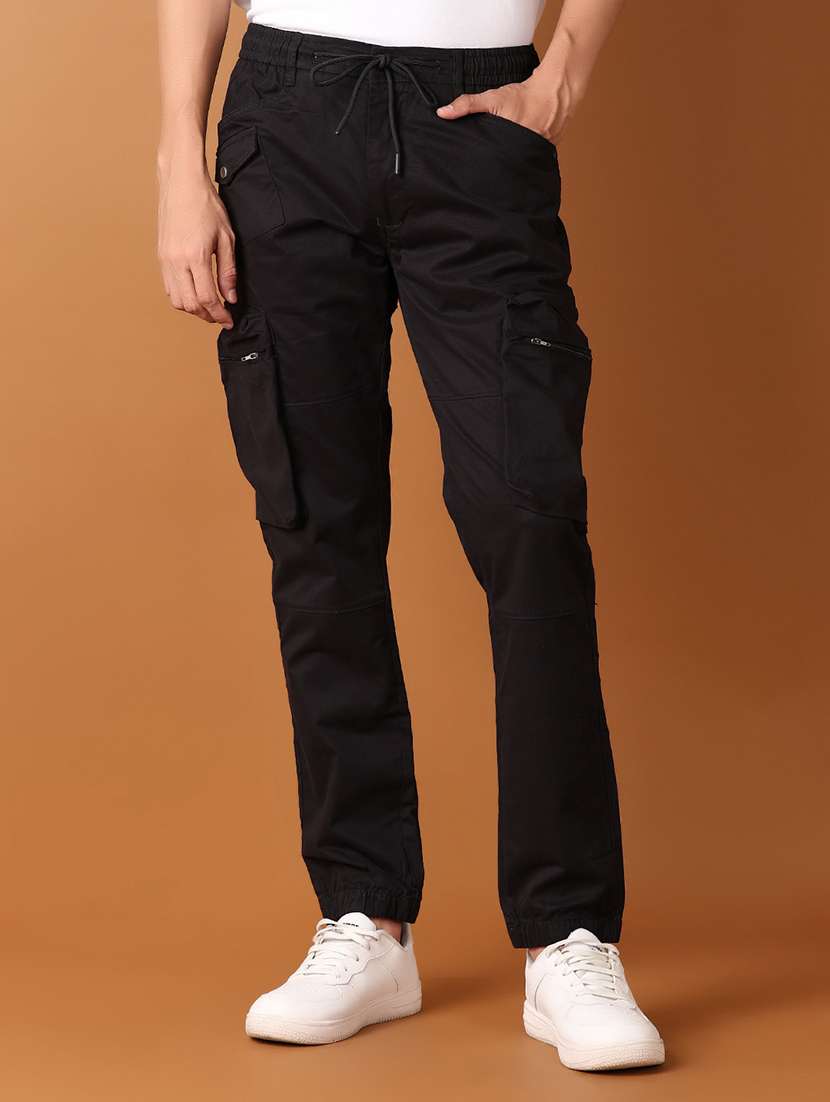 men solid regular fit cargo pant - 21493950 -  Standard Image - 3