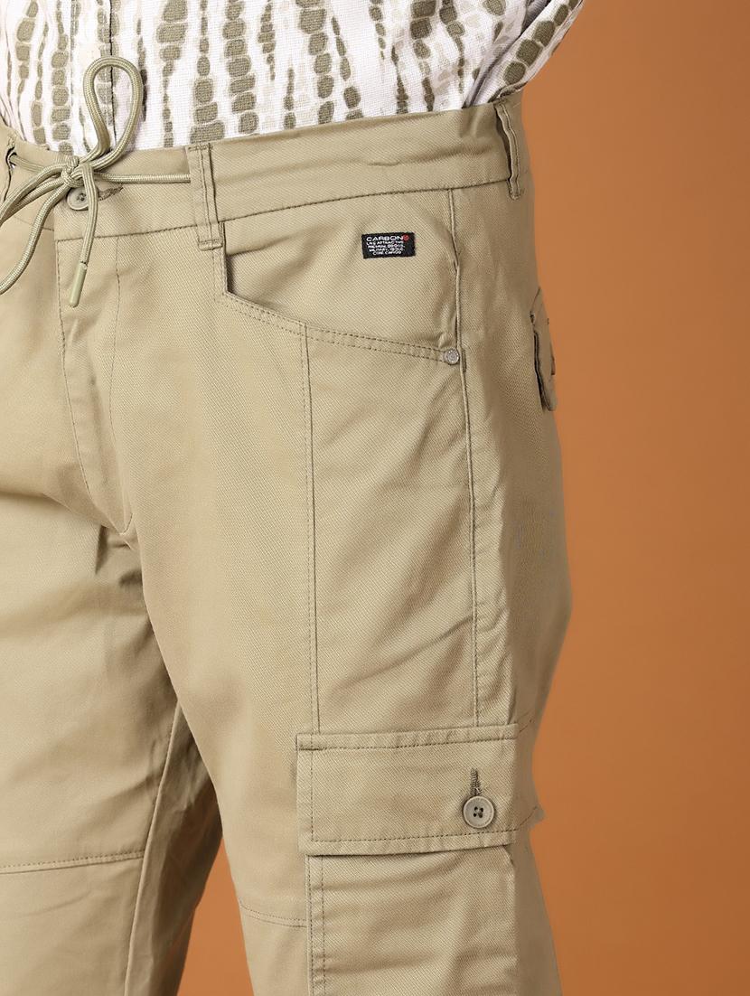 men solid flat front jogger fit trouser - 21493954 - Standard Image - 5