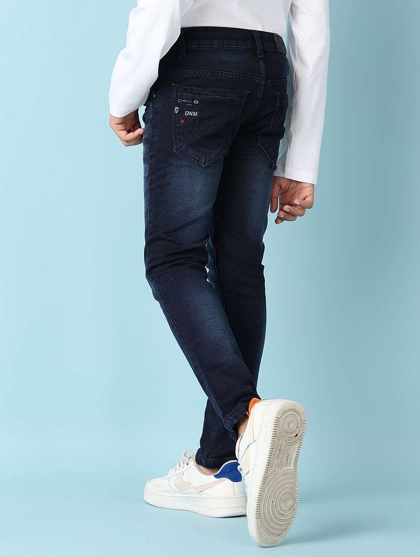boys dark blue plain jean - 21493963 -  Standard Image - 3