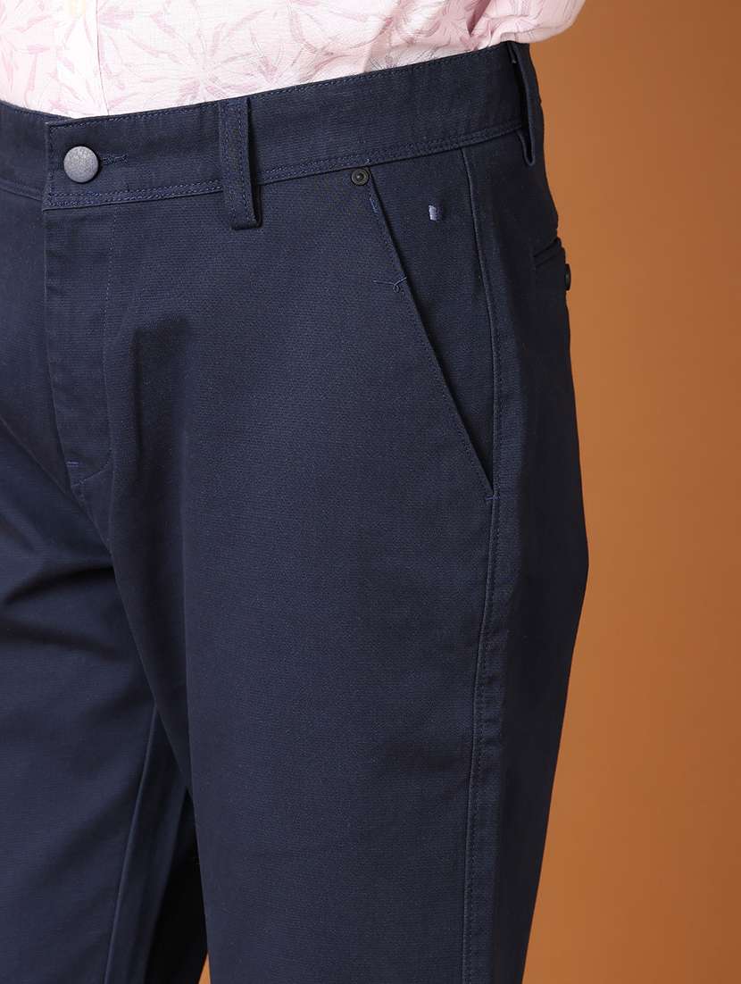 men solid slim fit chinos - 21494038 -  Standard Image - 5