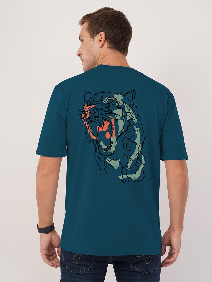 men round neck front & back print t-shirt - 21494144 - Standard Image - 3