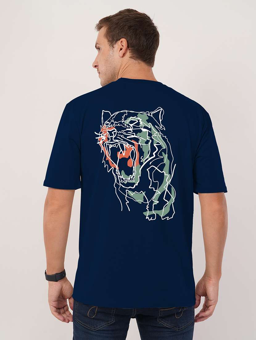 men round neck oversized t-shirt - 21494150 - Standard Image - 3