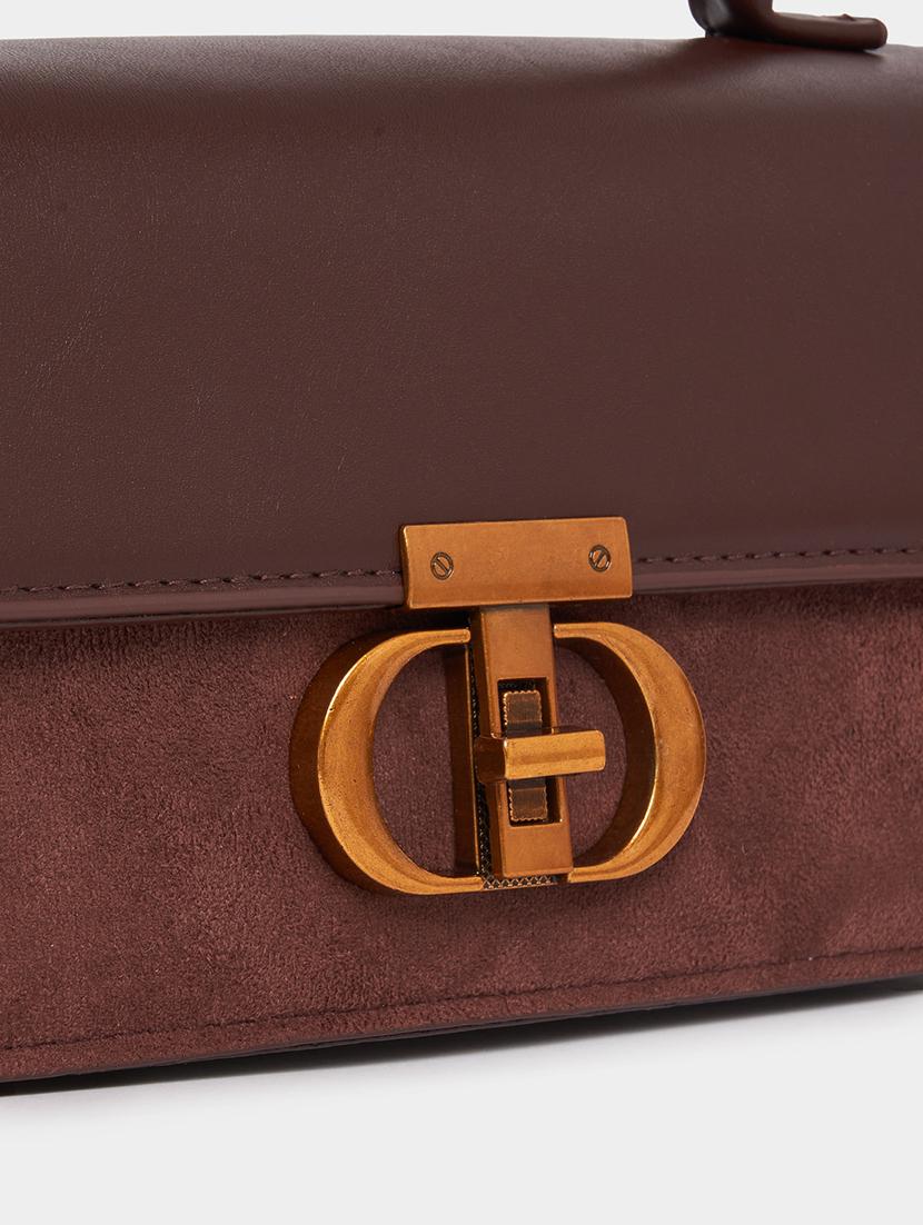 women brown pu handbag - 21494348 - Standard Image - 3