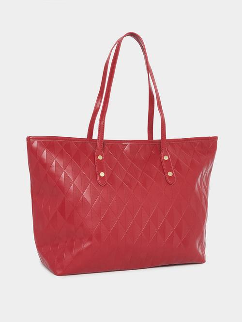 women red pu handbag - 21494354 - Standard Image - 0