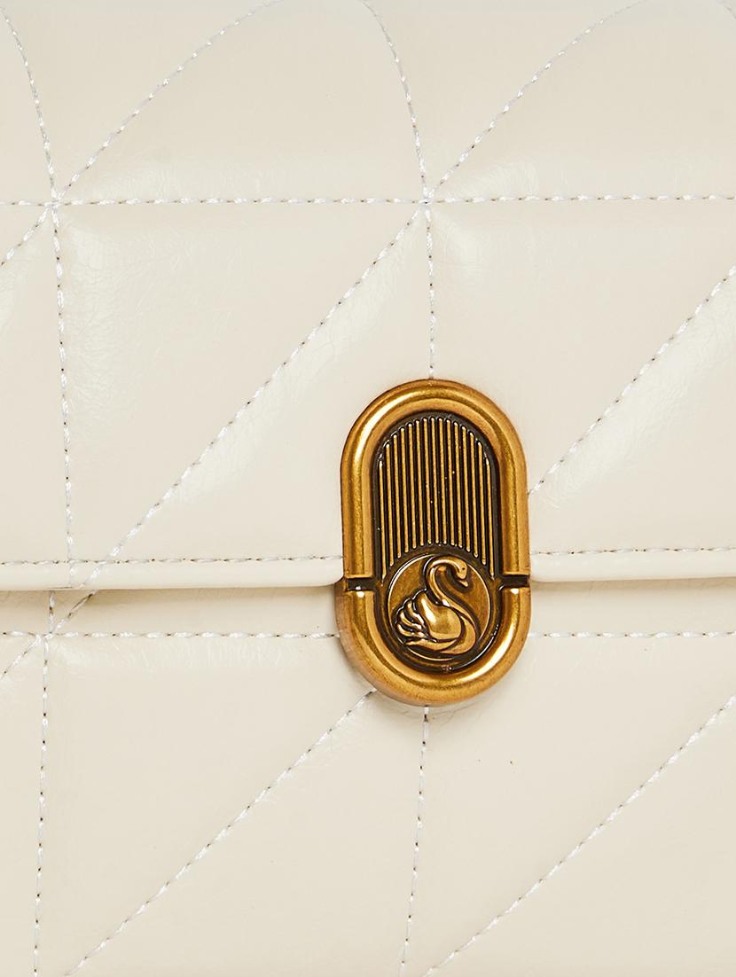 women off white pu handbag - 21494372 - Standard Image - 3