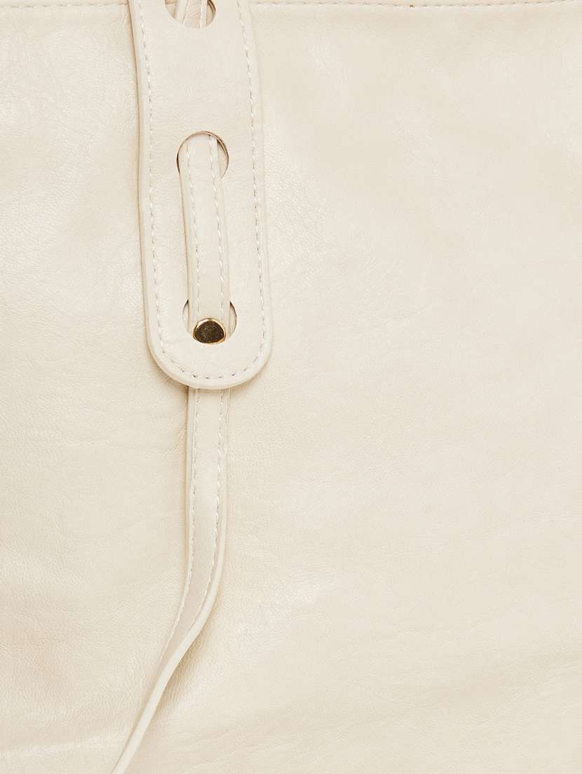 women cream pu handbag - 21494377 -  Standard Image - 3