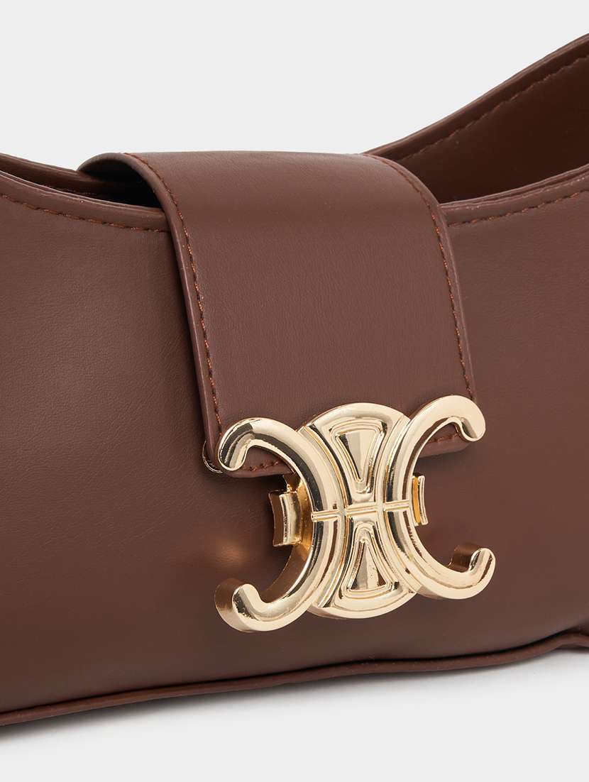 women brown pu handbag - 21494384 -  Standard Image - 3