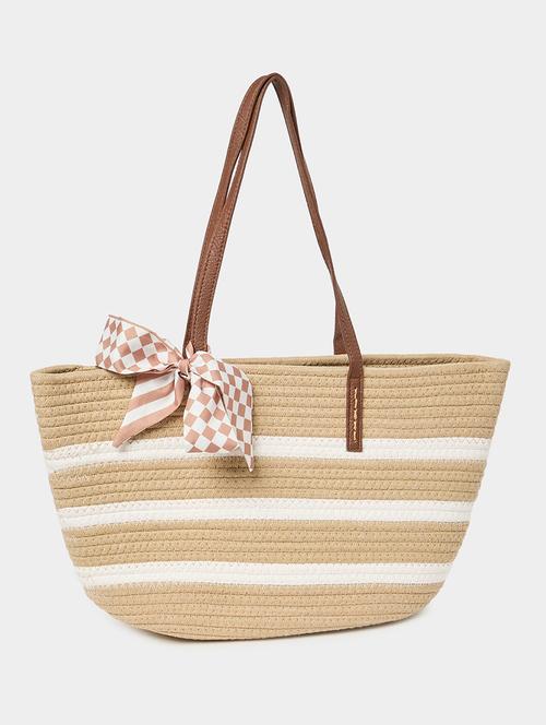 women brown jute handbag - 21494385 - Standard Image - 0