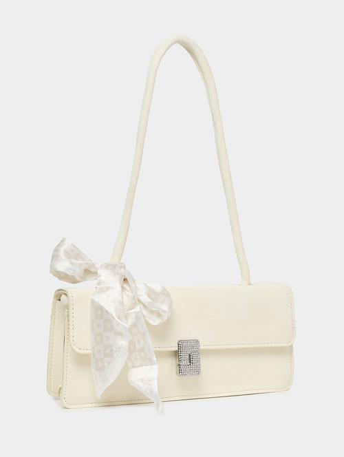 women off white pu handbag - 21494390 - Standard Image - 0