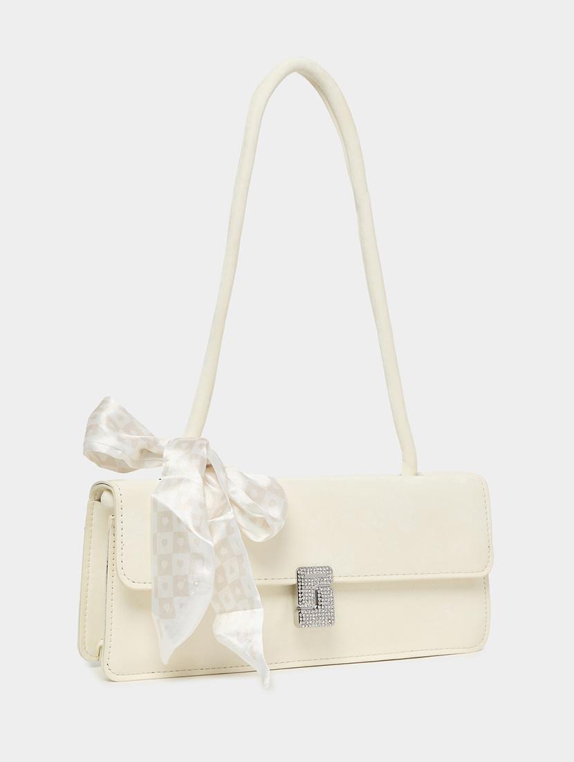 women off white pu handbag - 21494390 - Zoom Image - 0