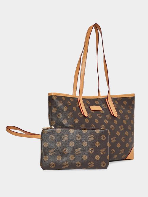women brown pu handbag - 21494395 - Standard Image - 0