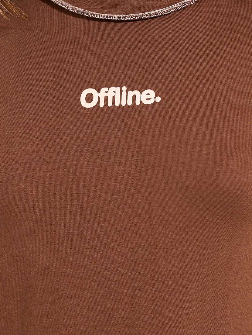 women brown cotton regular t-shirt - 21494417 -  Standard Image - 5