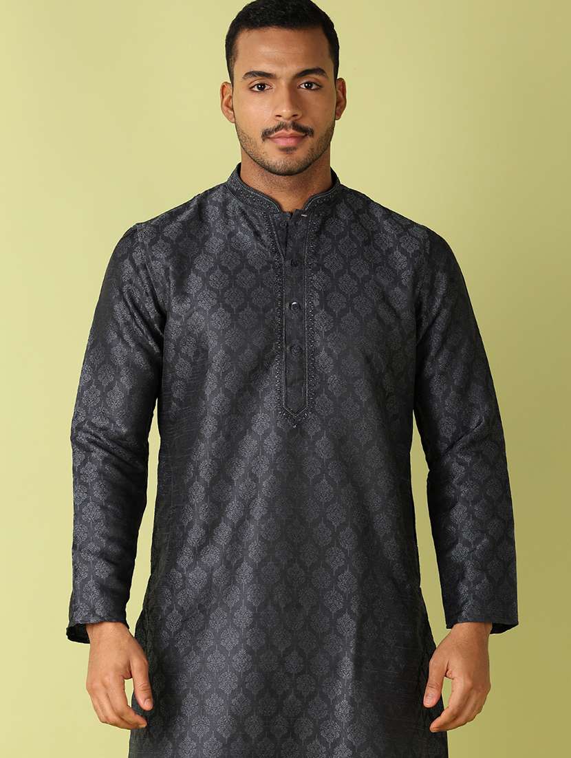 Men Printed Kurta Pyjama Ethnic Wear Set - 21494477 -  Standard Image - 3