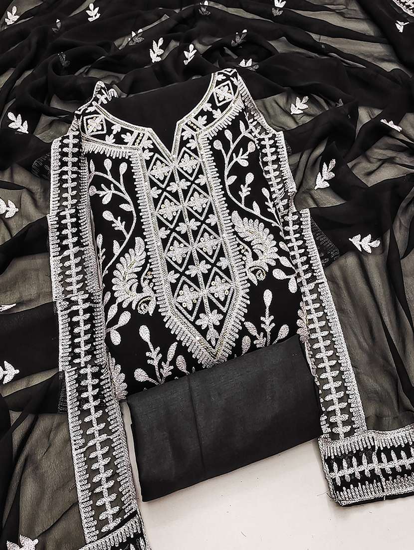 women embroidered unstitched suit set