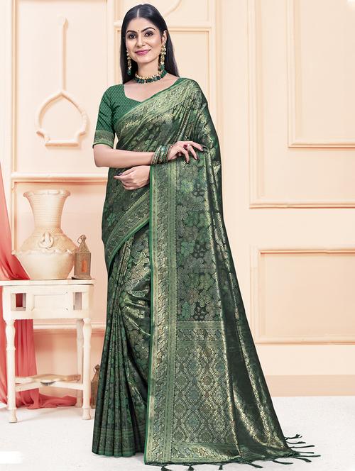 women self design banarasi saree with blouse - 21494712 - Standard Image - 0