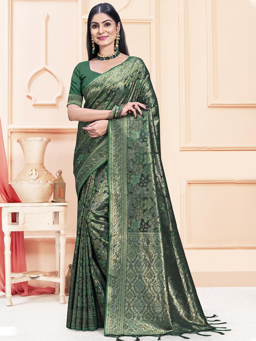 women self design banarasi saree with blouse - 21494712 - Zoom Image - 0