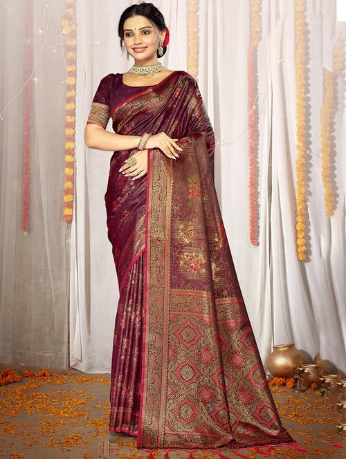 women self design banarasi saree with blouse - 21494724 - Standard Image - 0