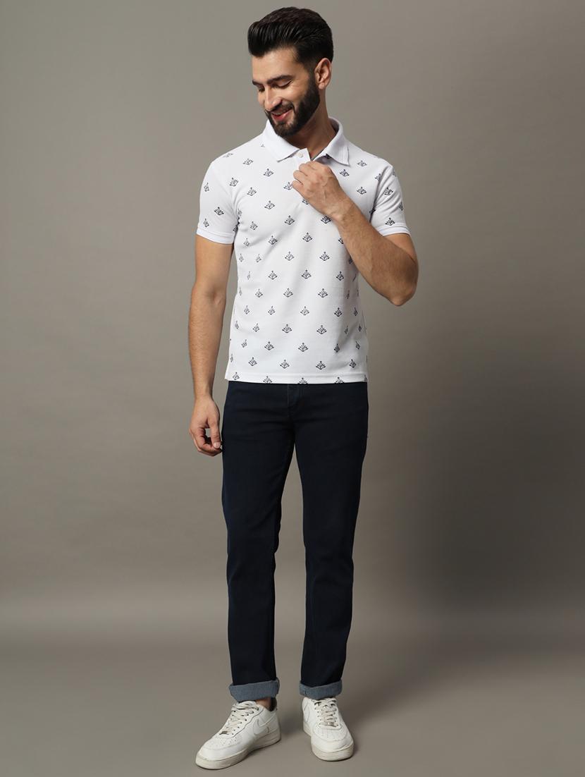men printed polo t-shirt - 21494796 - Standard Image - 3