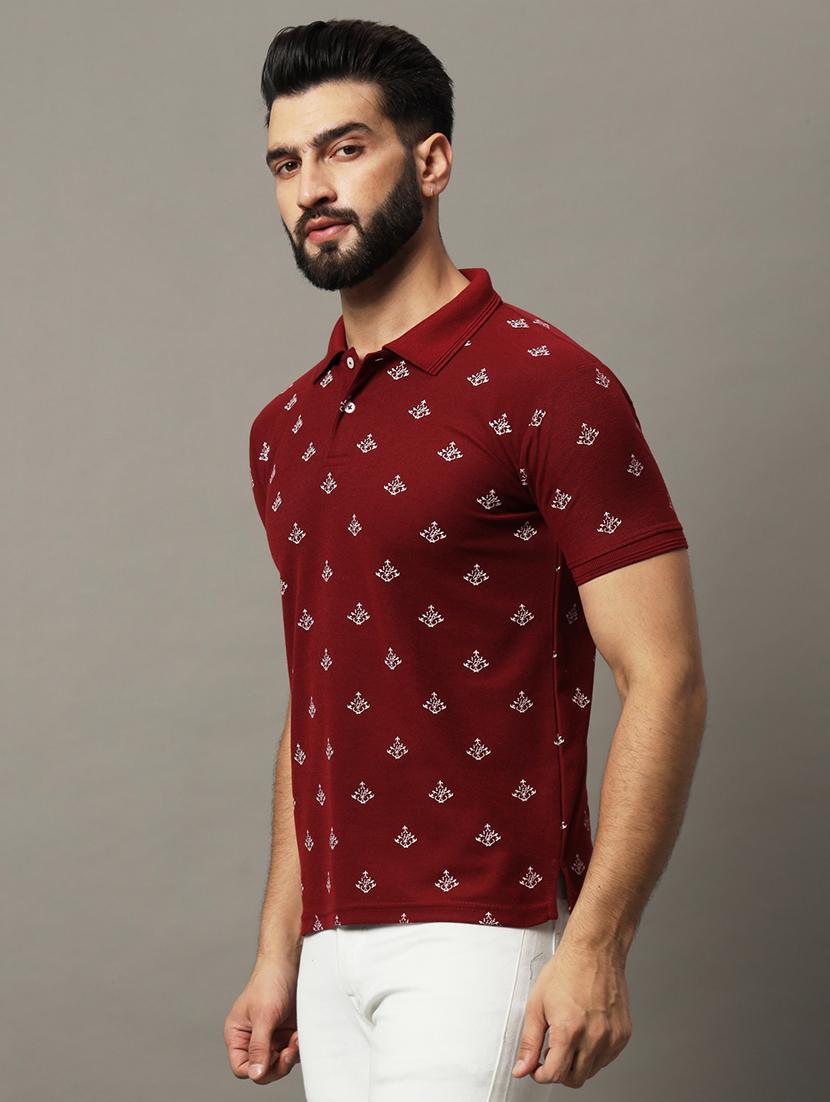 men printed polo t-shirt - 21494799 -  Zoom Image - 0