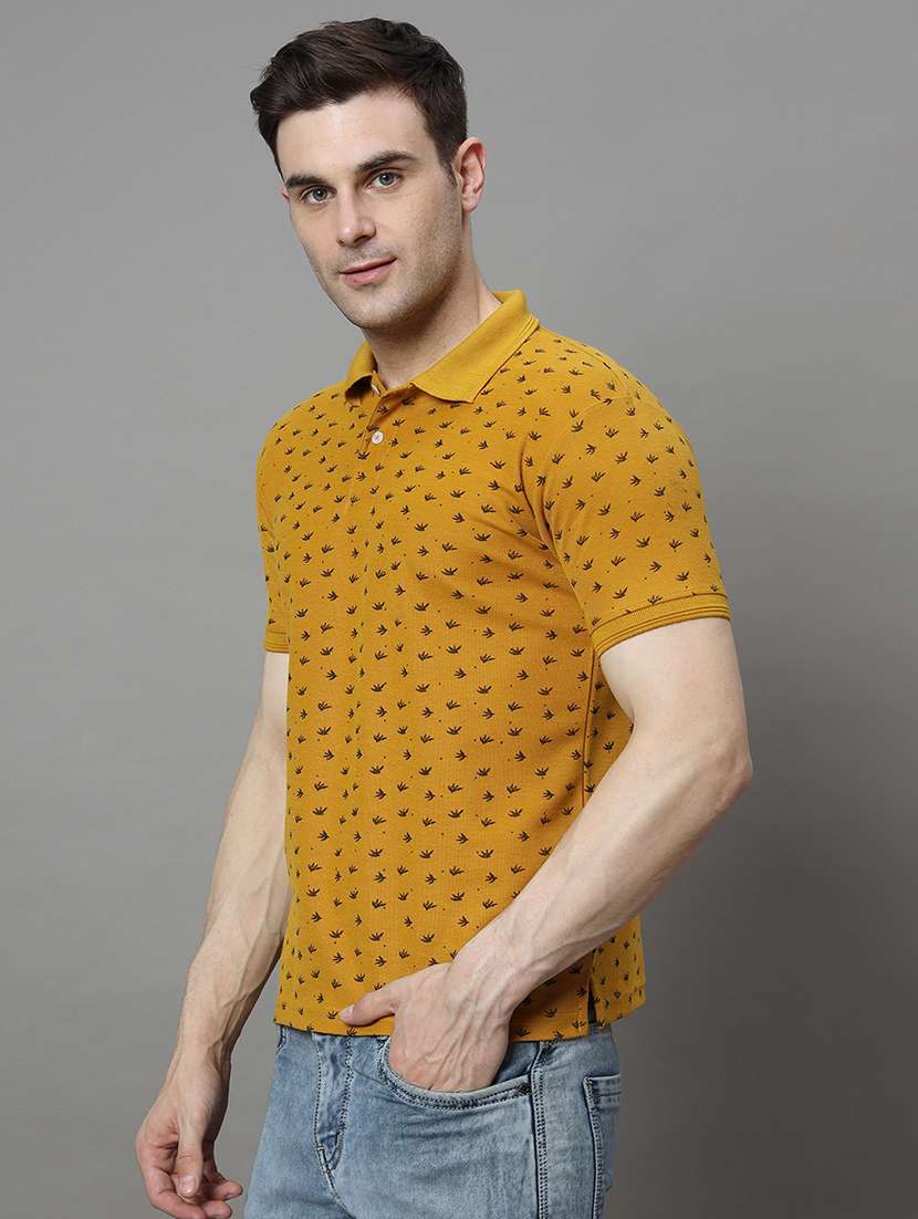 men printed polo t-shirt