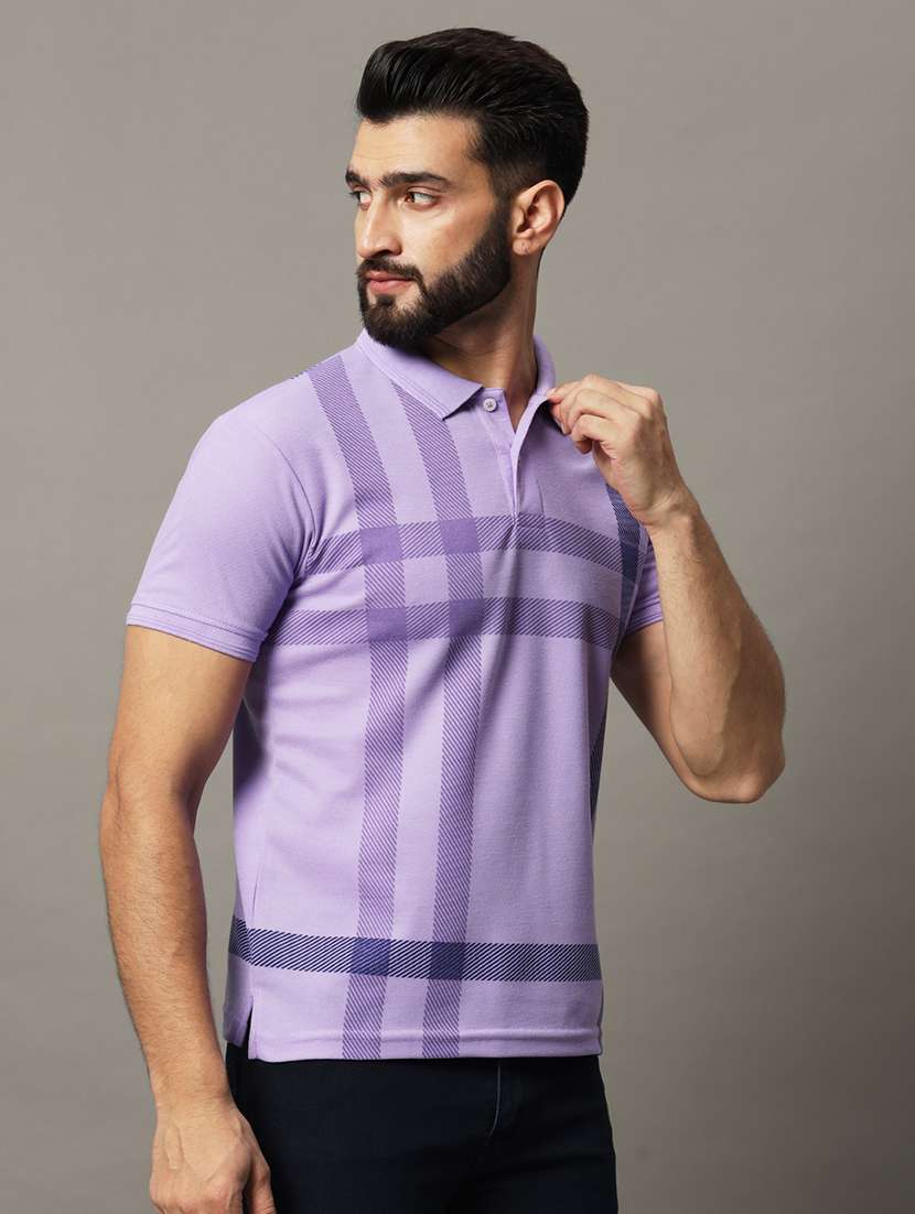men checkered polo t-shirt - 21494823 - Zoom Image - 0