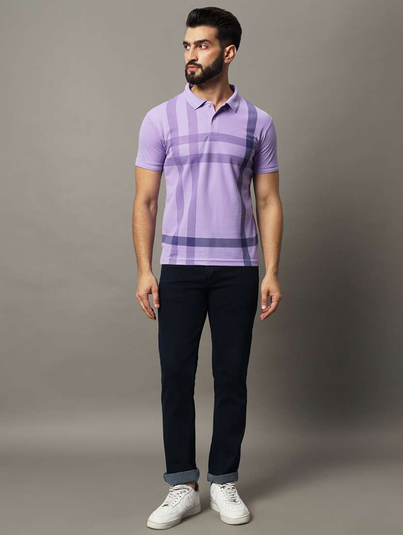 men checkered polo t-shirt - 21494823 - Standard Image - 3
