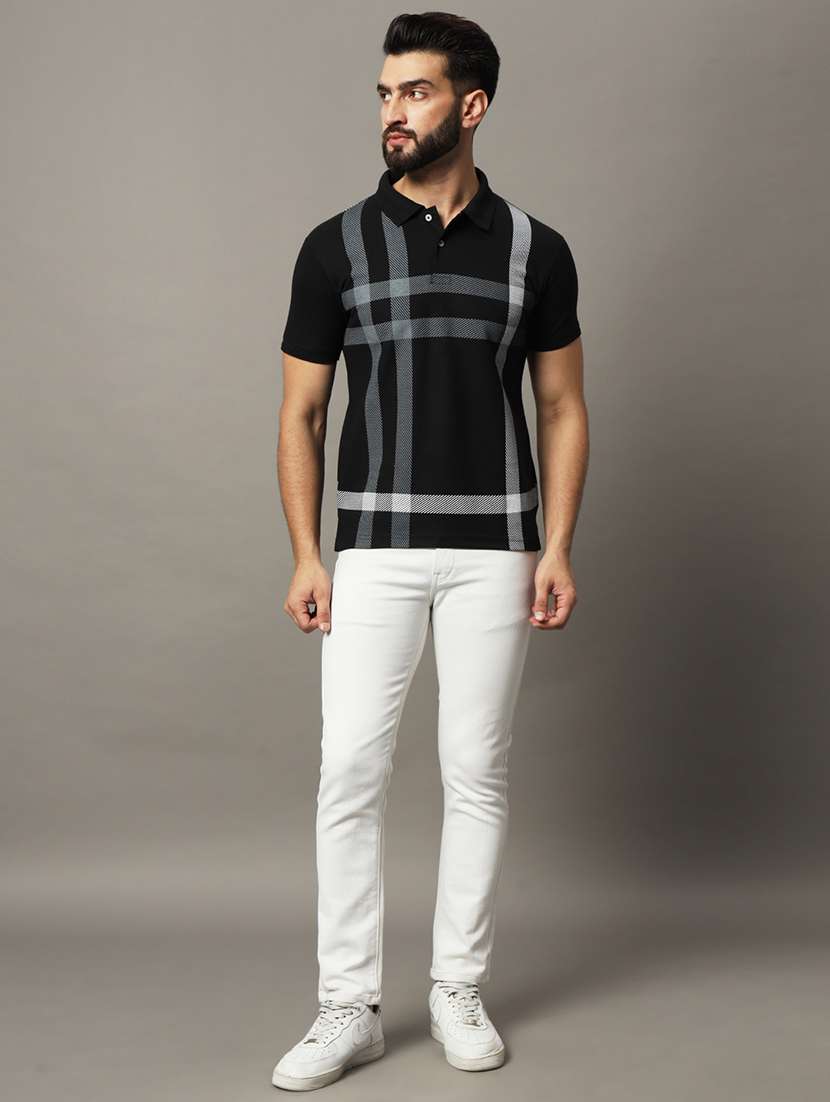 men checkered polo t-shirt - 21494824 -  Standard Image - 3