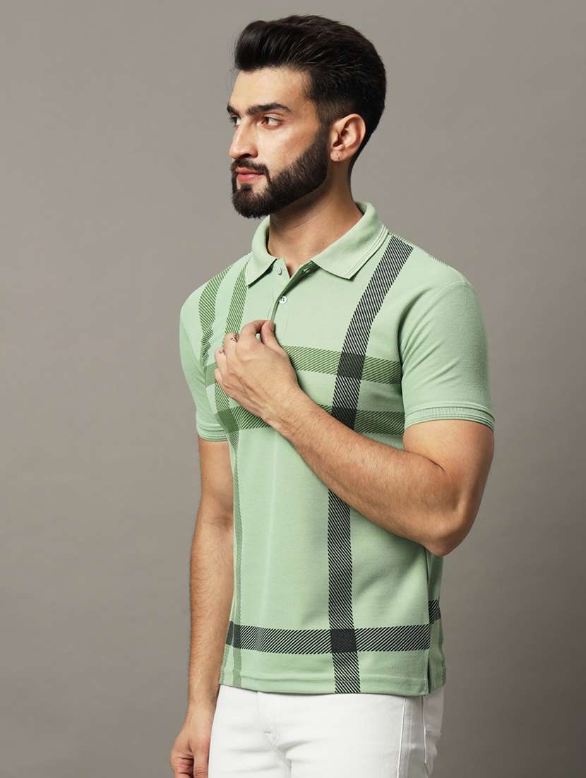 men checkered polo t-shirt - 21494825 - Zoom Image - 0