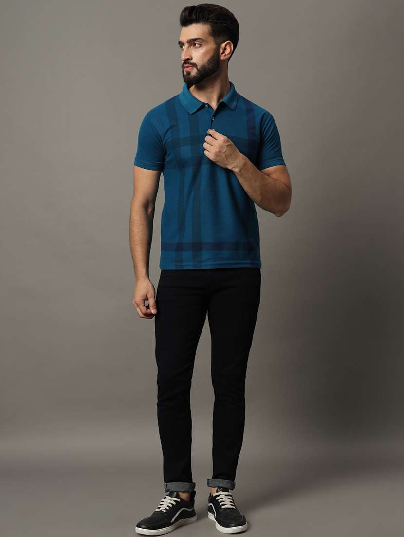 men checkered polo t-shirt - 21494826 -  Standard Image - 3