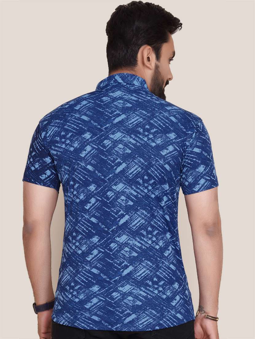 men printed short sleeve casual shirt - 21495054 -  Standard Image - 3