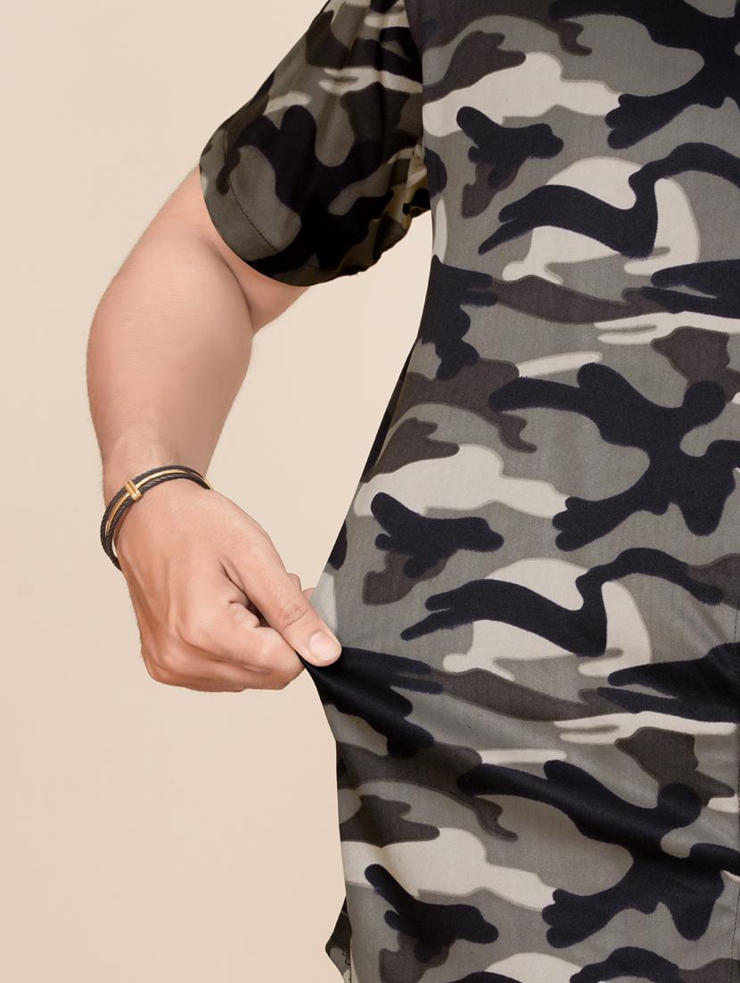 men camouflage short sleeve casual shirt - 21495060 - Standard Image - 5