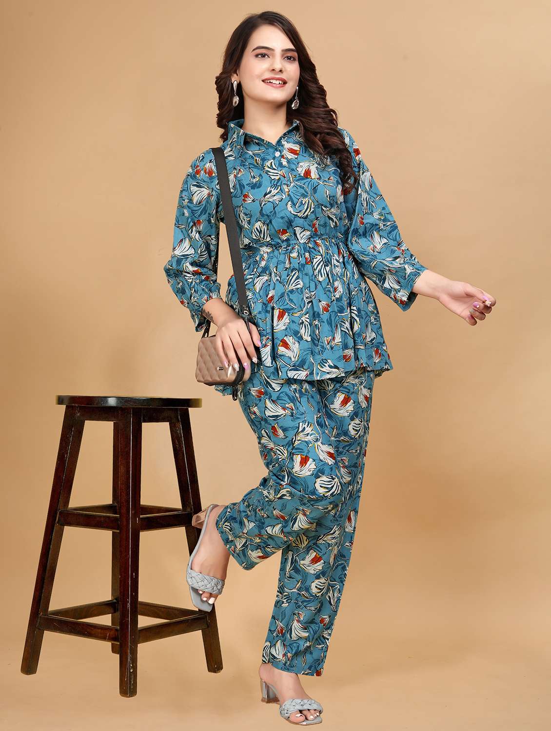 purist blue rayon coord set - 21495067 - Standard Image - 3