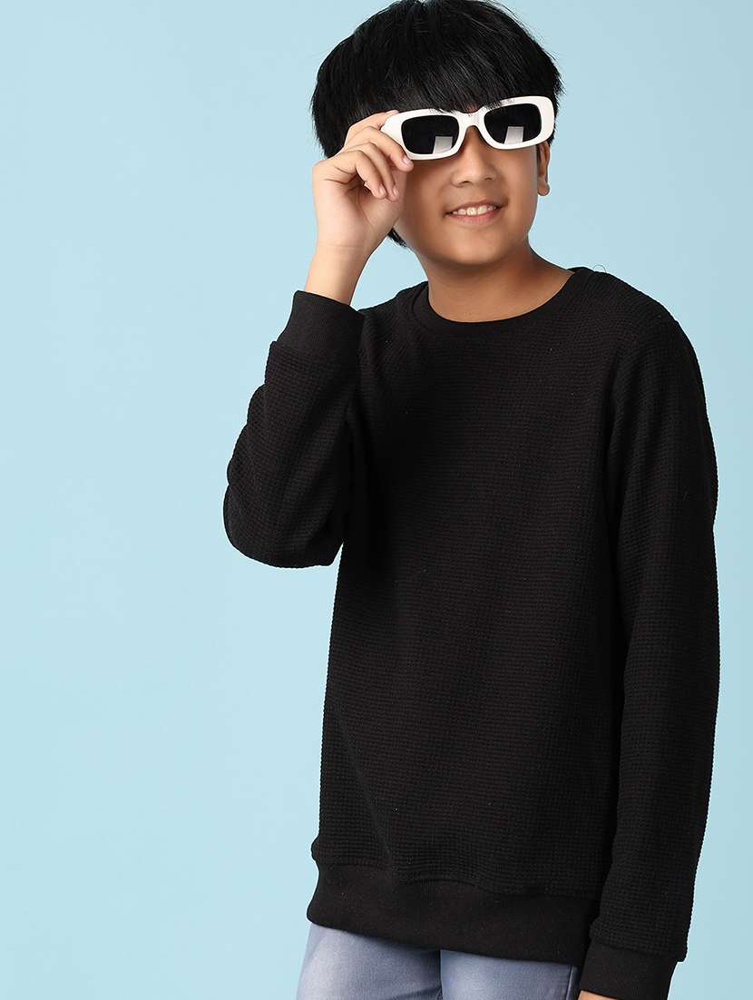 boys long sleeves plain t-shirt - 21495213 -  Standard Image - 3