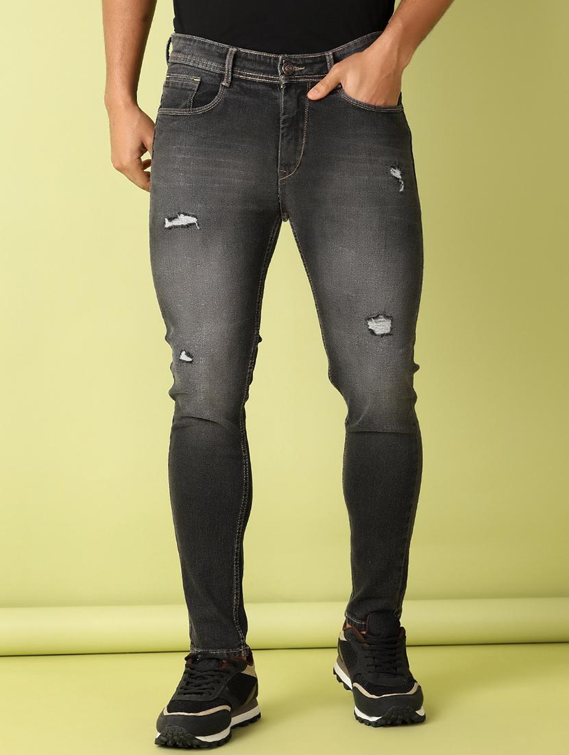 men distressed skinny fit jeans - 21495216 - Standard Image - 3