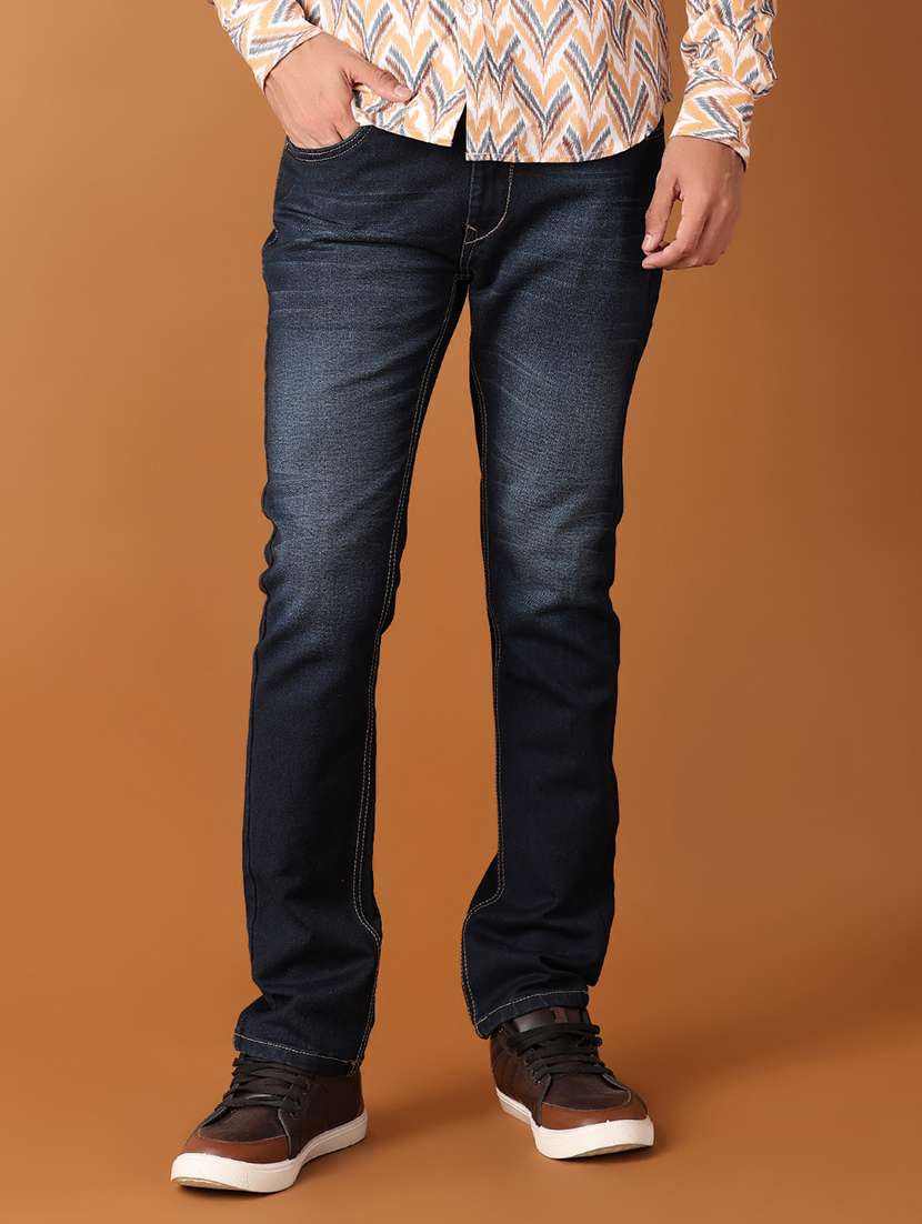 men blue plain jean - 21495218 -  Standard Image - 3