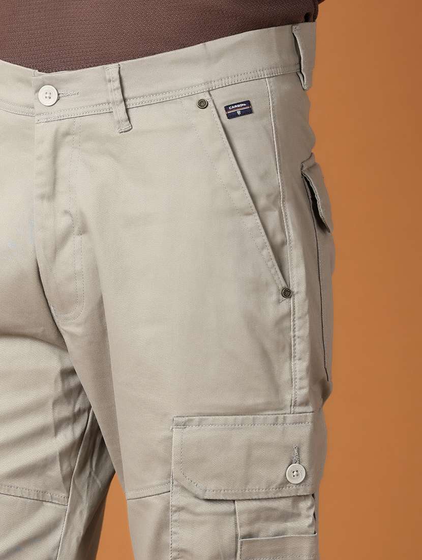 men solid regular fit cargo pant - 21495239 -  Standard Image - 5