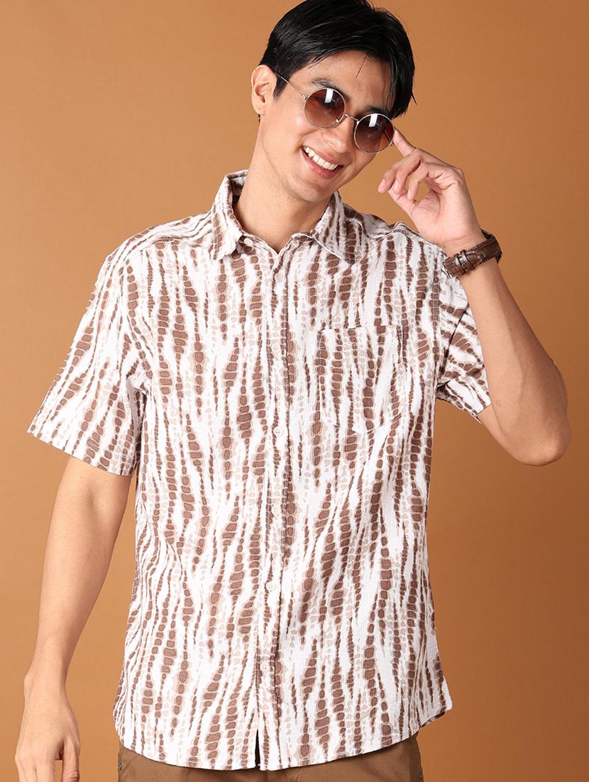 men collared tie & dye casual shirt - 21495271 - Standard Image - 3